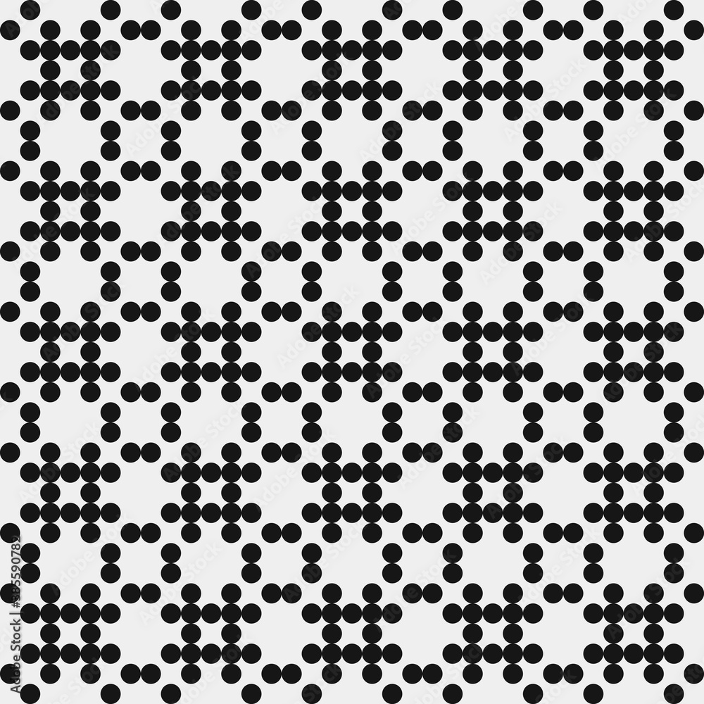 Abstract Cross Pattern Dots Logo generative computational art illustration