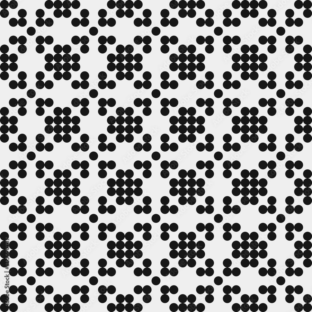 Abstract Cross Pattern Dots Logo generative computational art illustration