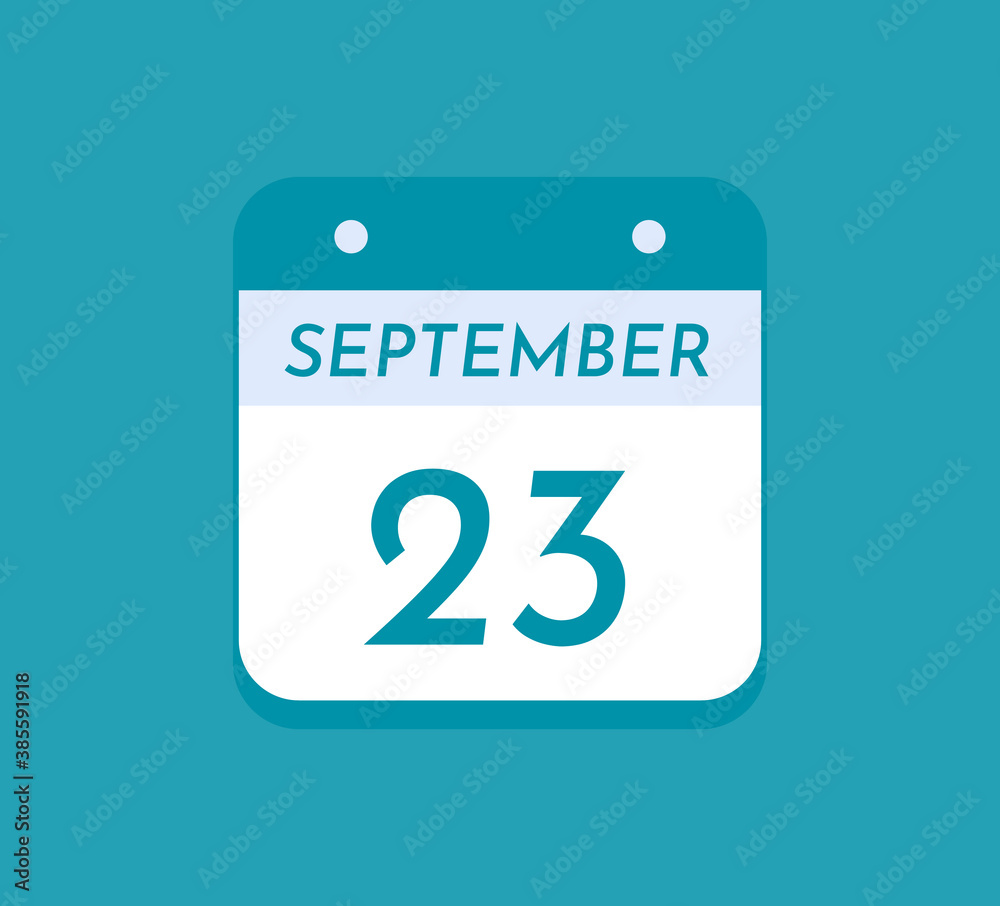 September 23 Single Day Calendar, 23 September September 23 Single Day Calendar, 23 September