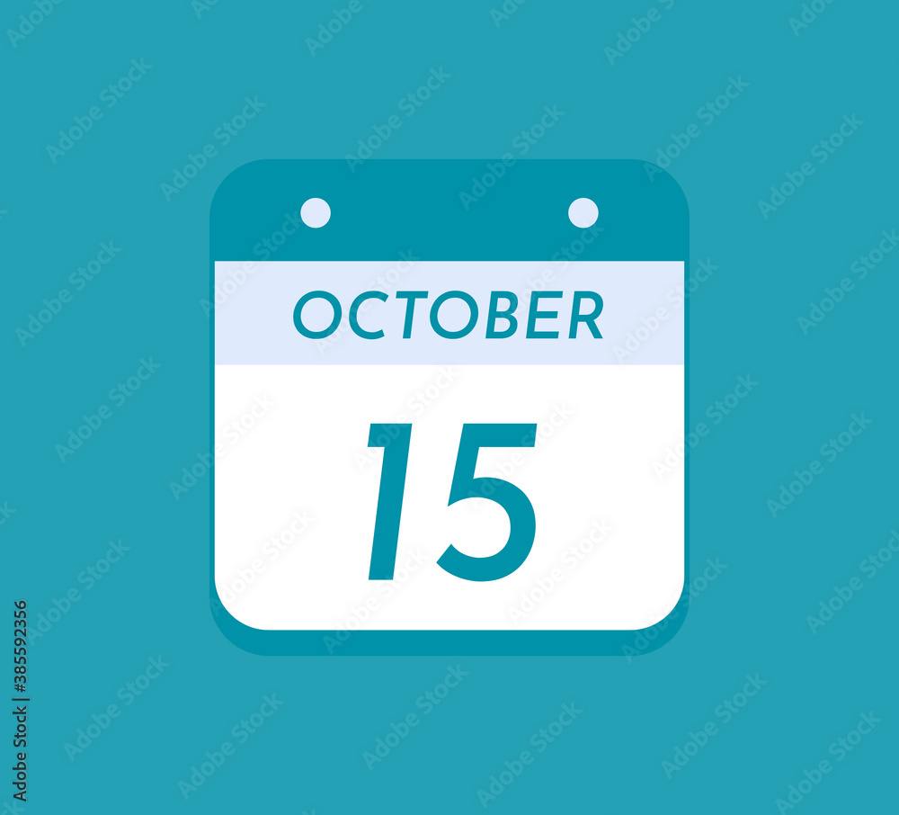 October 15 Single Day Calendar, 15 October October 15 Single Day Calendar, 15 October