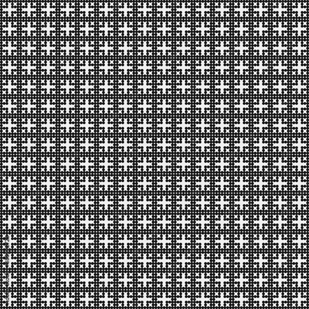 Abstract Cross Pattern Dots Logo generative computational art illustration