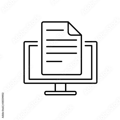 essay icon element of e-learning icon for mobile concept and web apps. Thin line essay icon can be used for web and mobile. Premium icon on white background photo