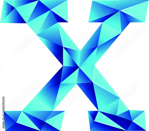 Blue roman numeral 10 on white background