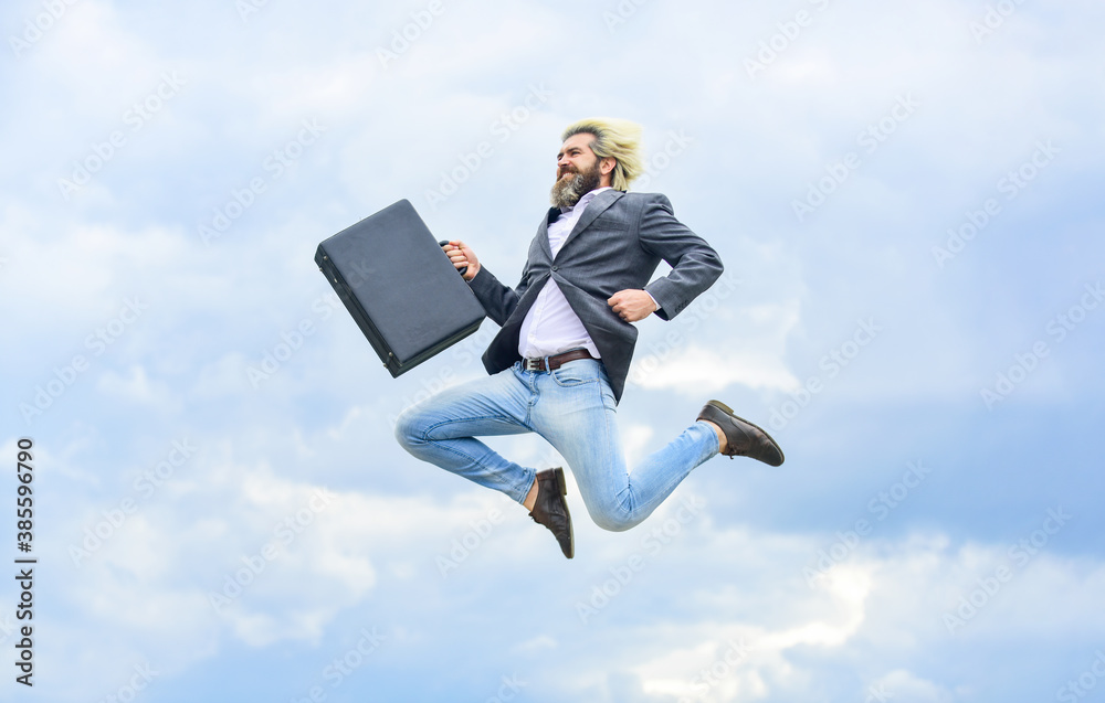 real champion and winner. run to success. hurry up its your time. happy business man in sky. freedom and success. feeling free and lucky. successful businessman jump high with money case. big fish real champion and winner. run to success. hurry up its your time. happy business man in sky. freedom and success. feeling free and lucky. successful businessman jump high with money case. big fish