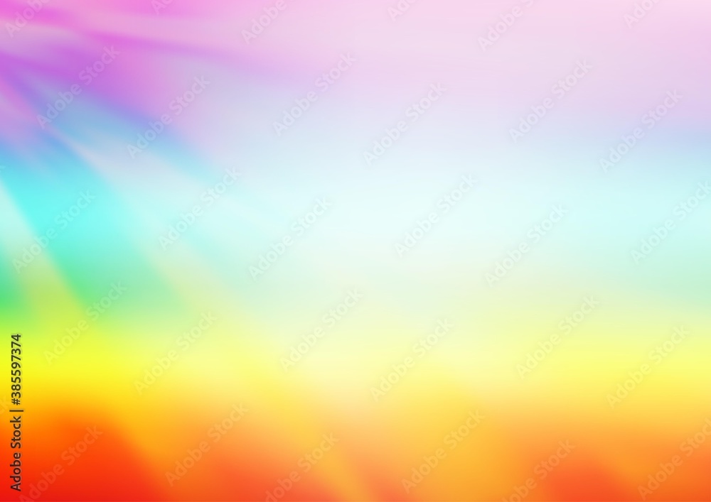 Obraz premium Light Multicolor, Rainbow vector glossy abstract background.