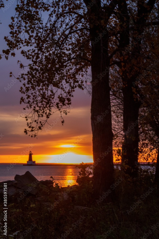 Obraz premium sunset in the city