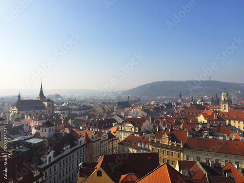 Aerial city view of Prague, Czech Republic