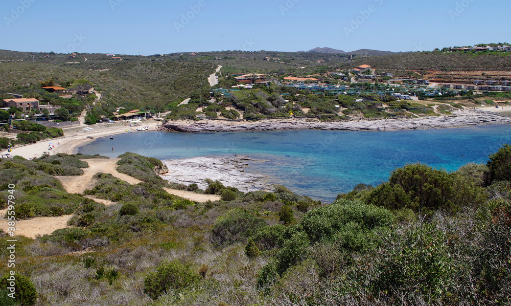 Top view on the blue sea and coast line Sardinia. Top view on the blue sea and coast line Sardinia.