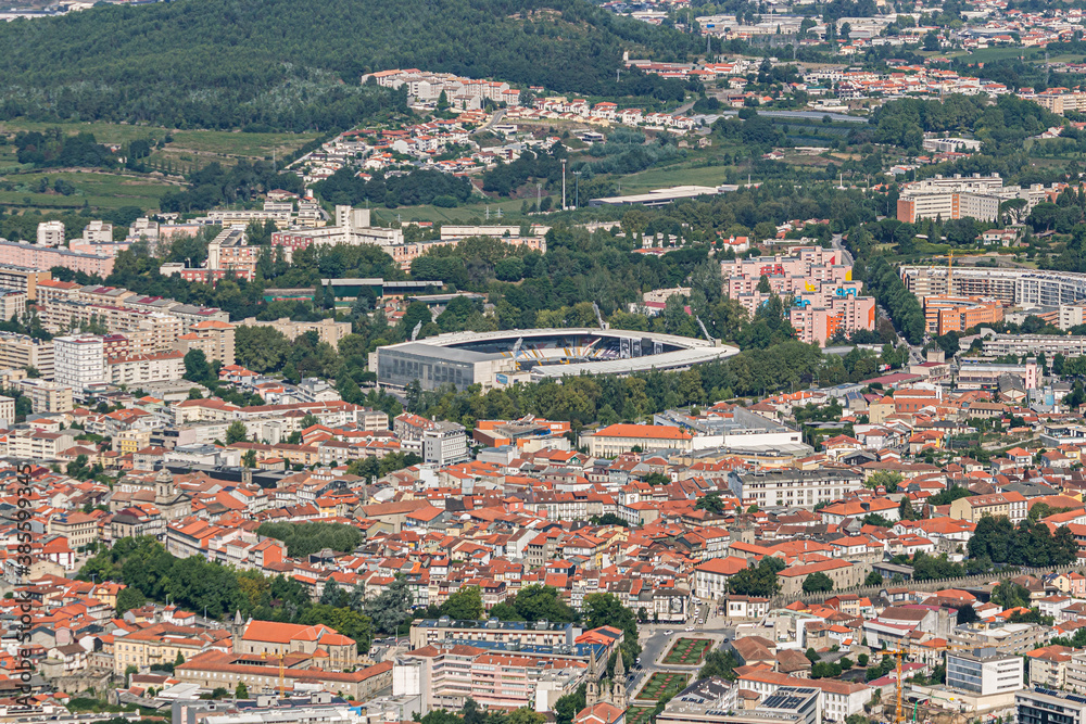 Aerial view of Guimarães, the birthplace of Portugal