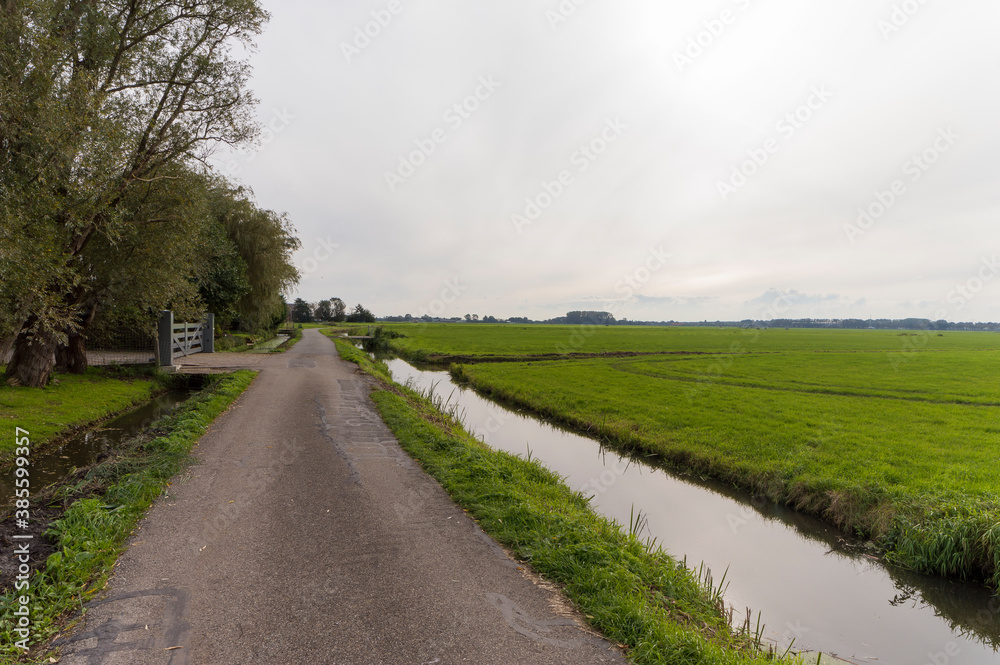 A country road in Weesp, the Netherlands