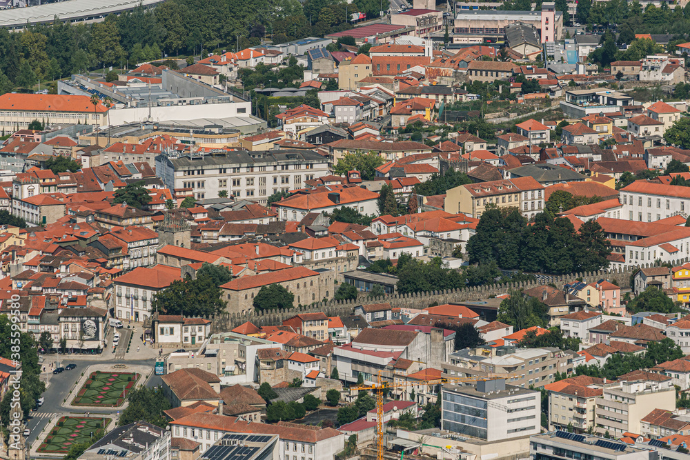 Aerial view of Guimarães, the birthplace of Portugal