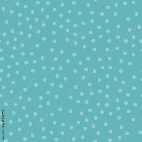 Childrens pattern. White polka dots on a blue background. Seamless pattern.