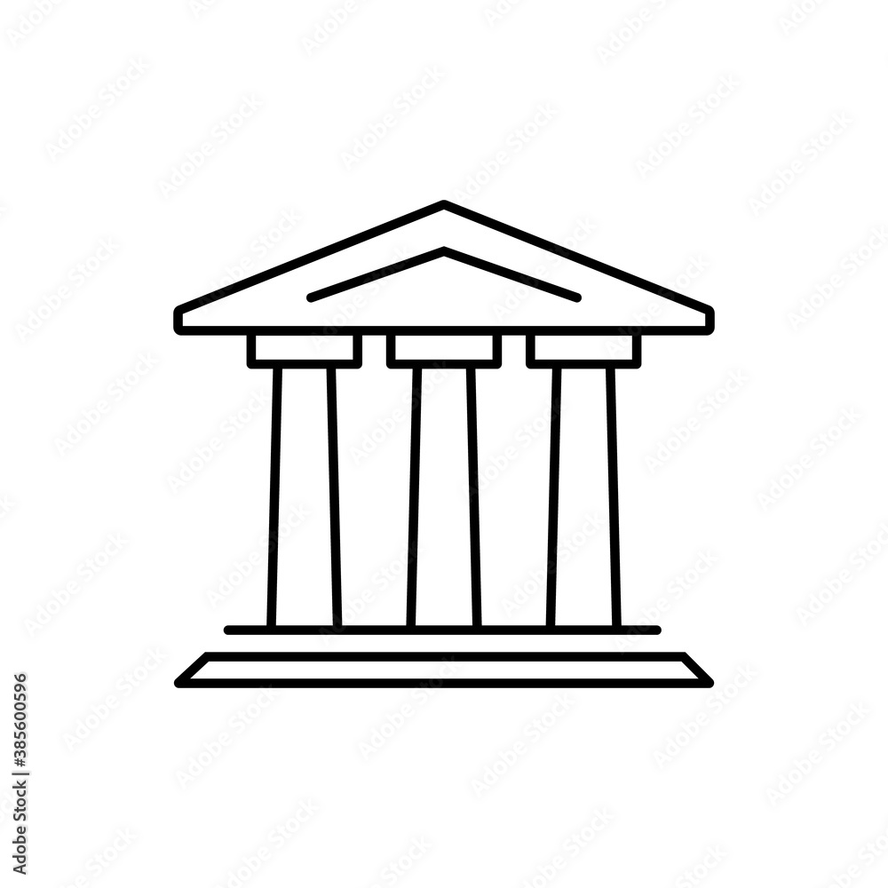 court icon element of building icon for mobile concept and web apps. Thin line court icon can be used for web and mobile. Premium icon on white background