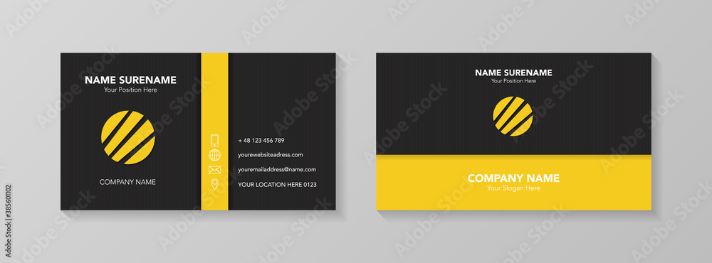 Creative business card design with modern icons. Vector Creative business card design with modern icons. Vector