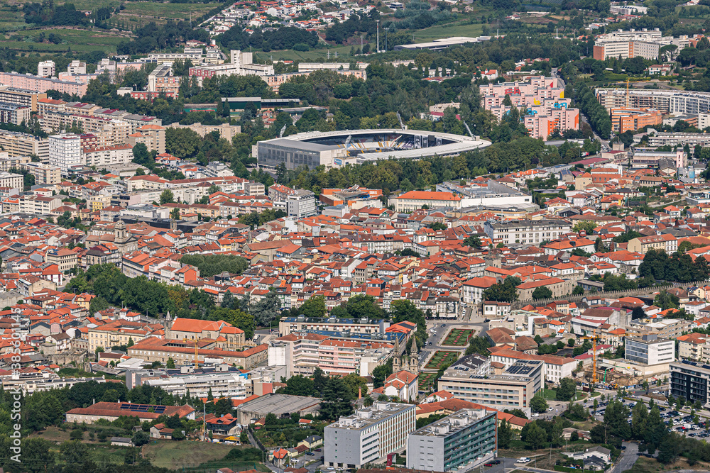 Aerial view of Guimarães, the birthplace of Portugal Aerial view of Guimarães, the birthplace of Portugal