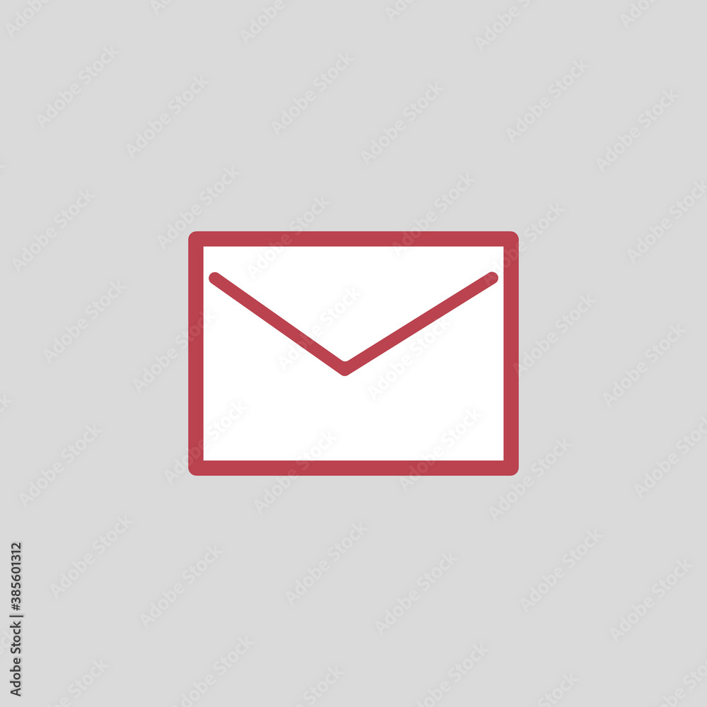 Vector line style illustration of classic shape envelope isolated on white background . Vector line style illustration of classic shape envelope isolated on white background .