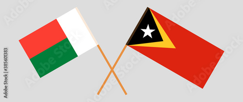 Crossed flags of East Timor and Madagascar Free Download Crossed flags of East Timor and Madagascar - GFXLoad