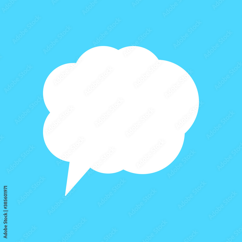Cartoon speech or think bubble, empty communication cloud. Vector design element. Cartoon speech or think bubble, empty communication cloud. Vector design element.