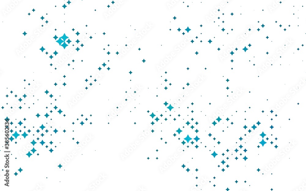 Light BLUE vector template with sky stars.