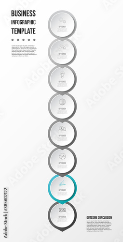 Concept of infographic layout. Diagram with business icons. Vector