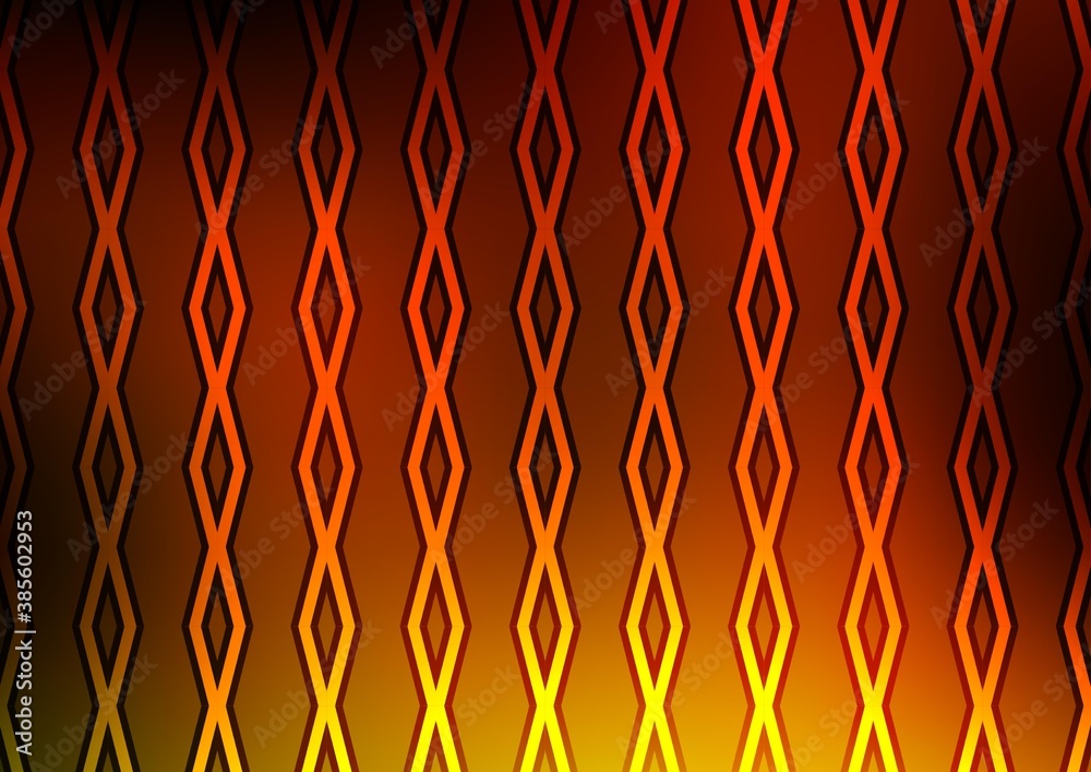 Dark Yellow, Orange vector backdrop with lines, cubes. Dark Yellow, Orange vector backdrop with lines, cubes.