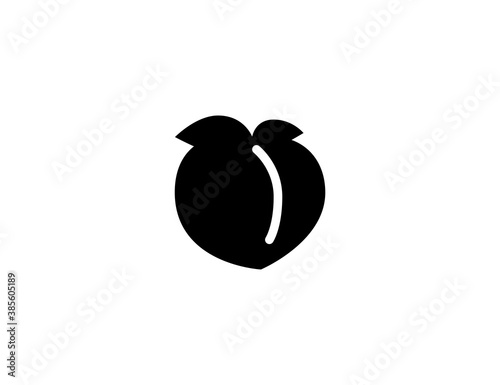 Peach vector flat icon