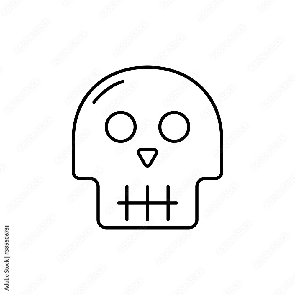 skull icon element of halloween icon for mobile concept and web apps. Thin line skull icon can be used for web and mobile. Premium icon on white background