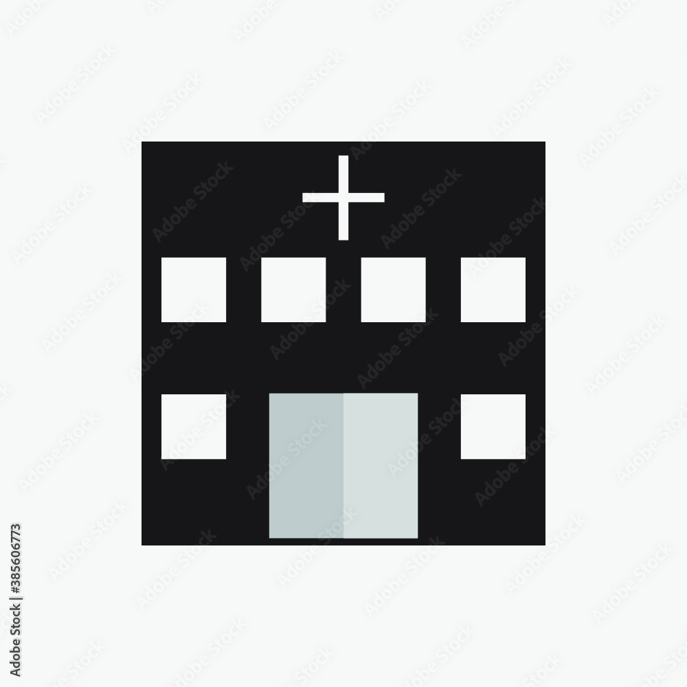 Obraz premium black cross hospital