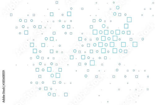 Light Blue, Green vector backdrop with dots, spots, cubes.