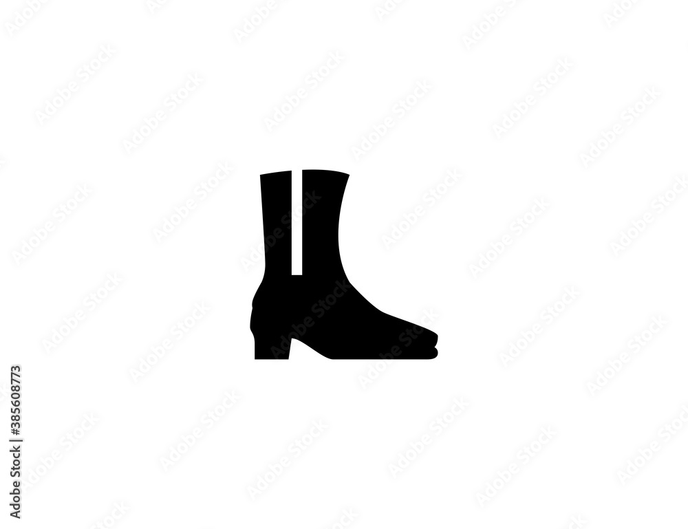 Woman's Leather Boot Vector Icon Woman's Leather Boot Vector Icon