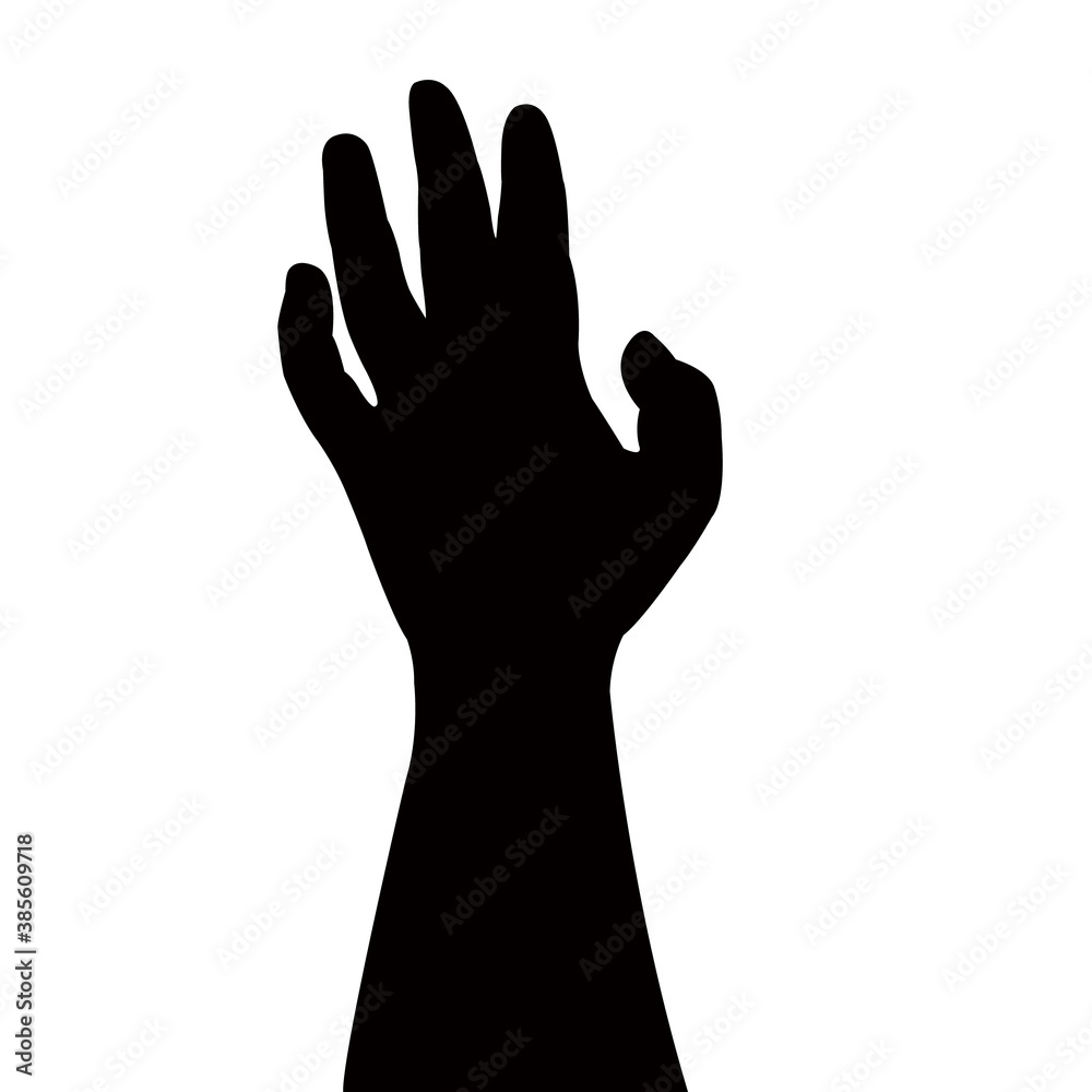 a hand silhouette vector a hand silhouette vector
