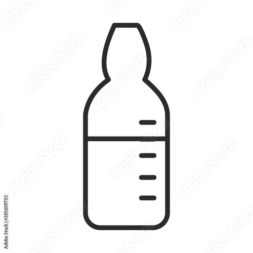 vaccine research science bottle medicine pharmacy line icon