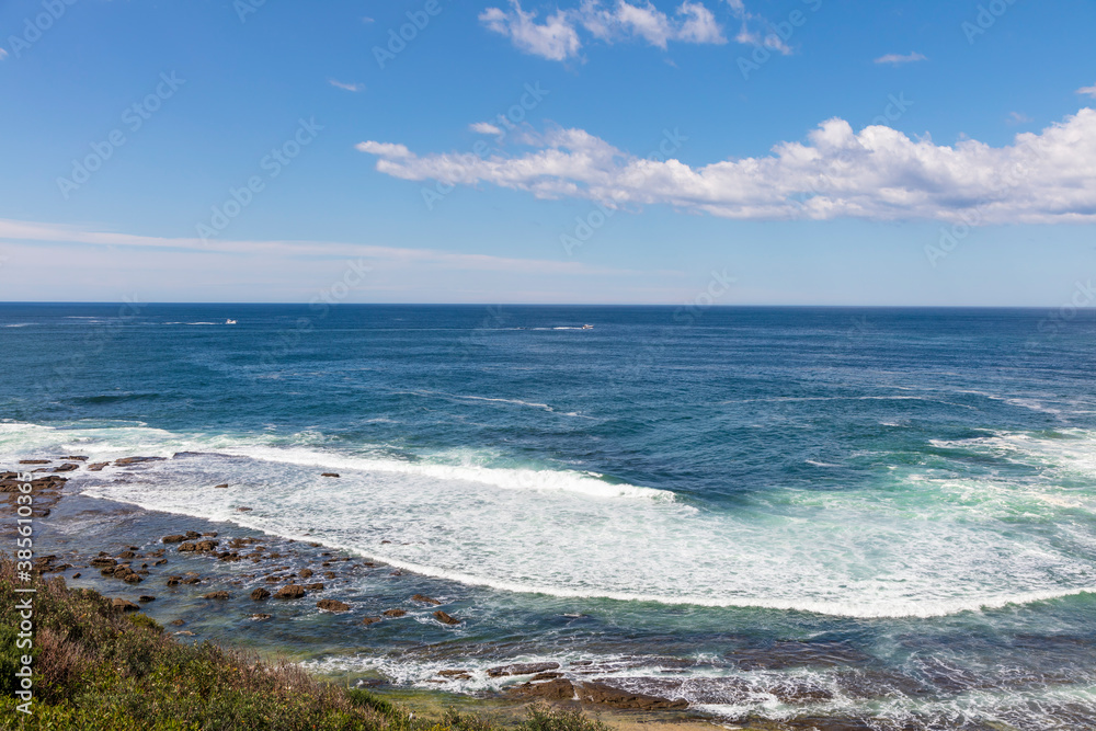 A view of the South Pacific Ocean from Norah Head in regional New South Wales in Australia