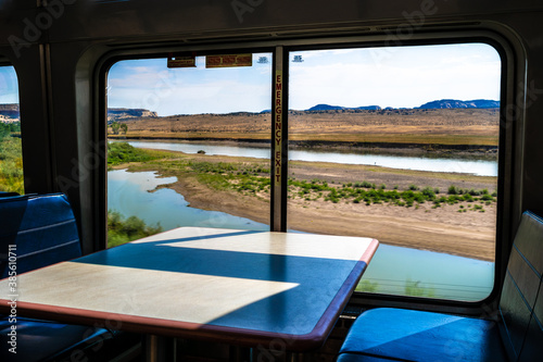 View from the dining car on an eastbound Amtrak photo