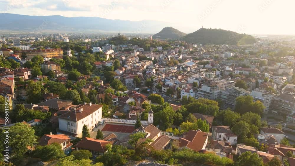 Amazing Aerial view of City of Plovdiv, Bulgaria Amazing Aerial view of City of Plovdiv, Bulgaria