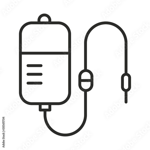 vaccine research science iv stand with blood line icon