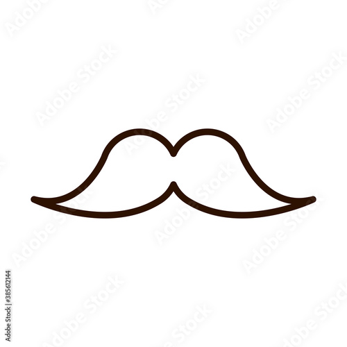 hipster mustache fashion line icon style