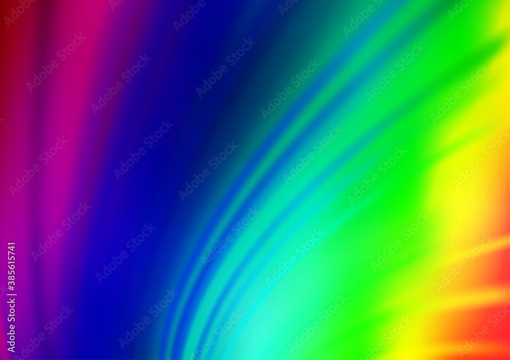 Obraz premium Light Multicolor, Rainbow vector blurred shine abstract pattern.