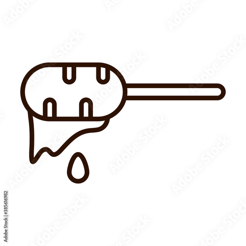 spoon honey sweet food line icon style