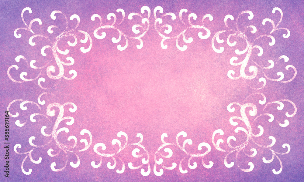 purple magical christmas and festive background decorated with ornate brush-drawn patterns. Bright background for invitations, cards