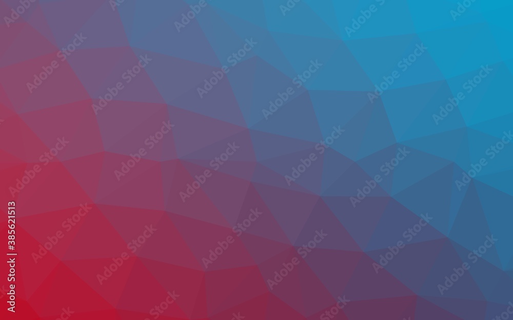 Light Blue, Red vector low poly cover.