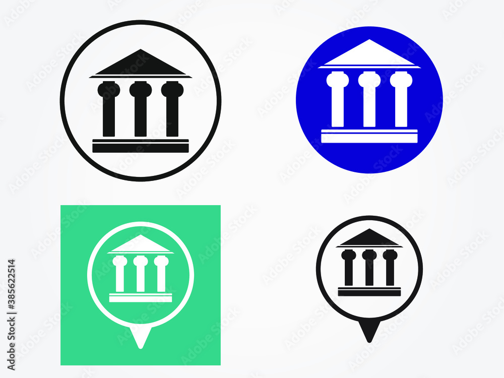 bank building vector icon bank building vector icon