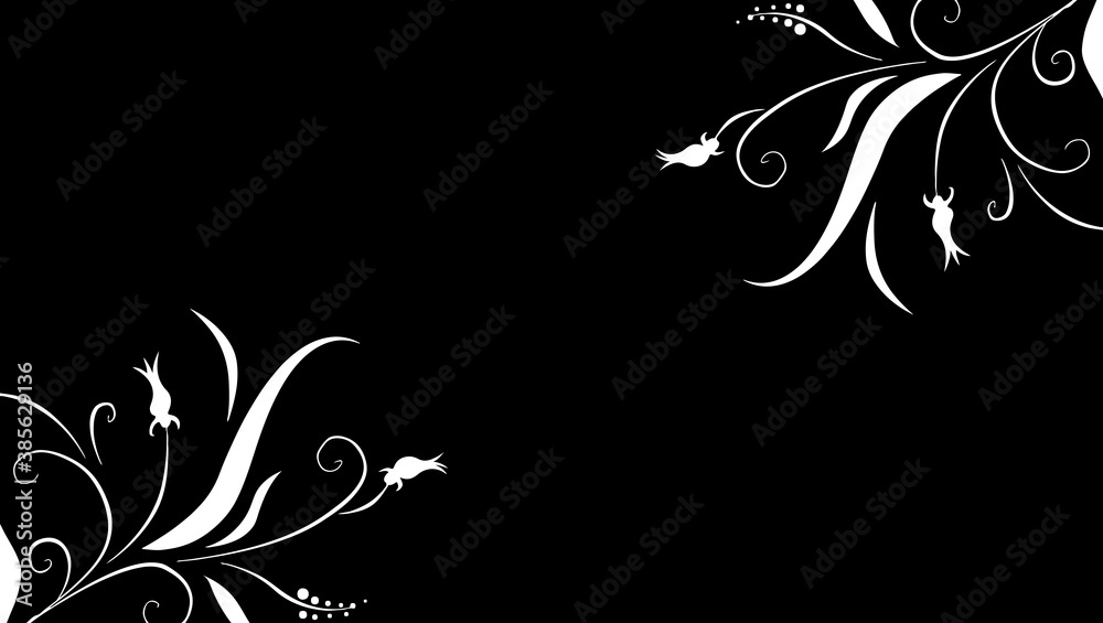illustration of a curved floral pattern background illustration of a curved floral pattern background