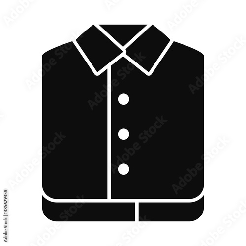 folded shirts icon, silhouette style