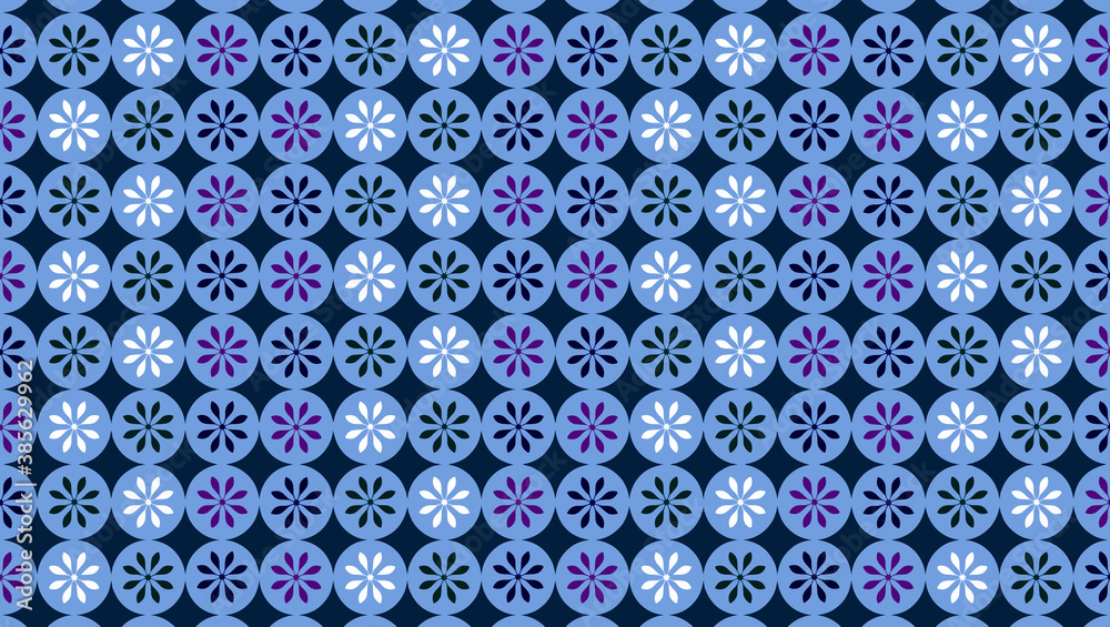 background with circles and snowflakes