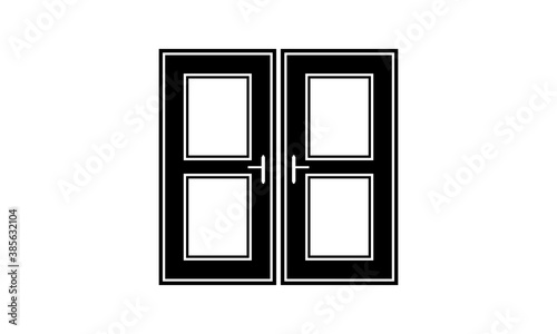 Double door illustration vector design