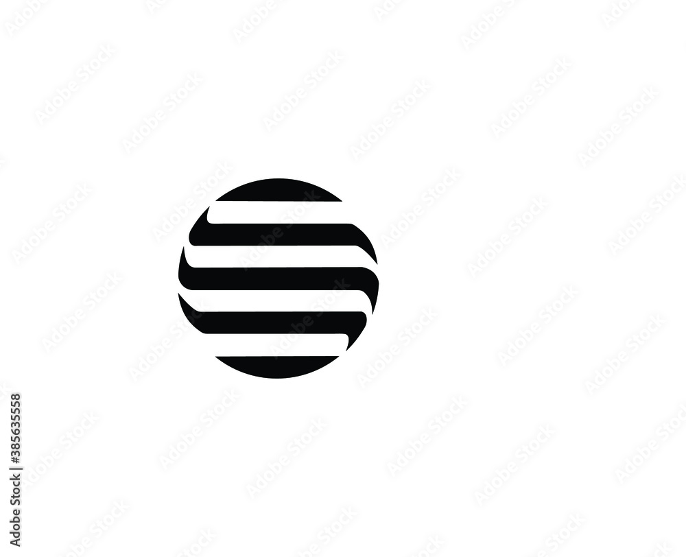 logo illustration globe icon templet