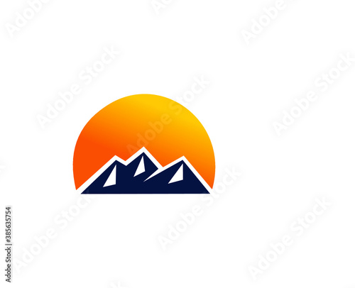 illustration mountain logo vector icon templet