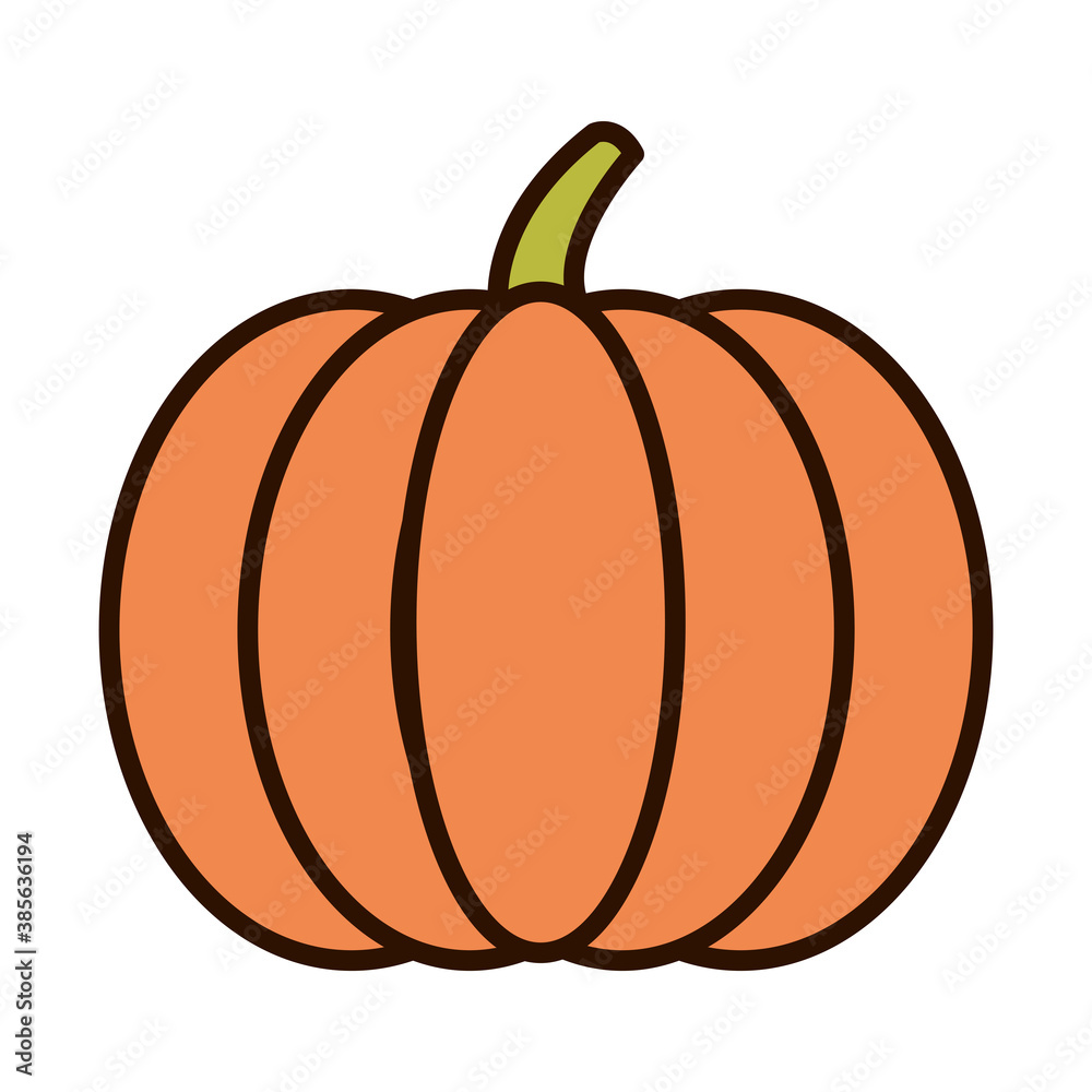 pumpkin vegetable fresh harvest line fill icon pumpkin vegetable fresh harvest line fill icon
