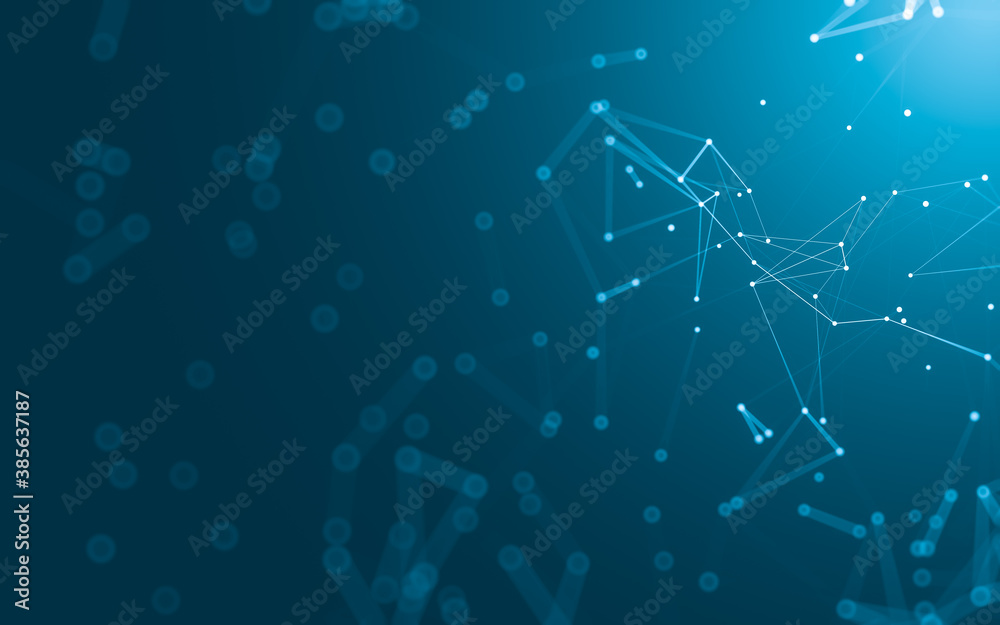 Abstract background. Molecules technology with polygonal shapes, connecting dots and lines. Connection structure. Big data visualization. Abstract background. Molecules technology with polygonal shapes, connecting dots and lines. Connection structure. Big data visualization.